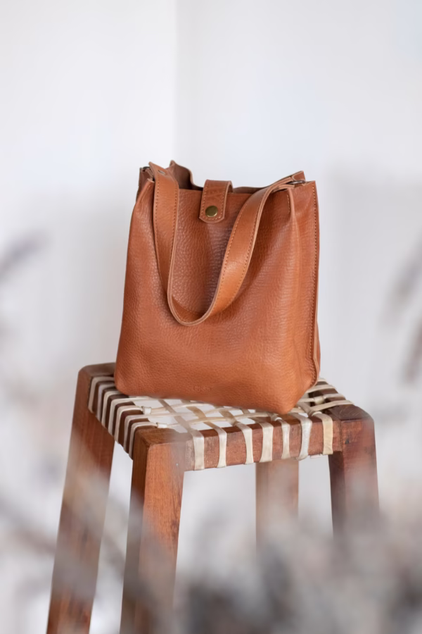 black leather crossbody bucket bag