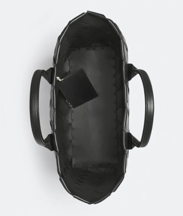 large black leather tote bag for women